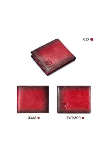 Createtech Flybuy Yumuşak Kırmızı Kart Hırsızlığa Karşı Erkek Deri Dana Cüzdanı - Bull Bit 05 Pi Kırmızı Kırmızı