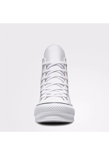 Converse Chuck Taylor All Star Leather Platform Beyaz Sneaker 561676c-102 Siyah