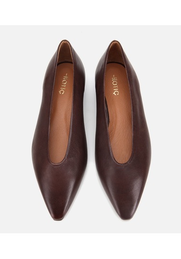 Hotiç Kadın Deri Acı Kahverengi Sivri Burunlu Babet 01ayh312460a480 01ayh312460a480 Kahverengi