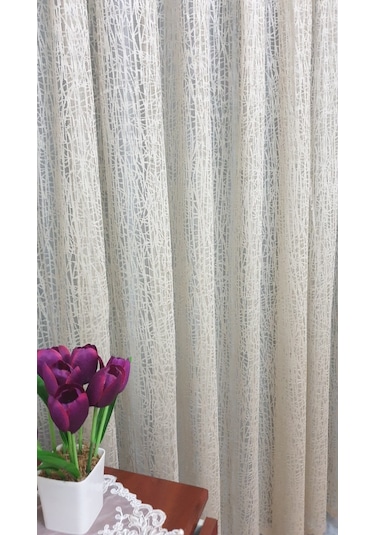 Evdepo Home Kullanıma Hazır Örme Tül Perde (446396089)