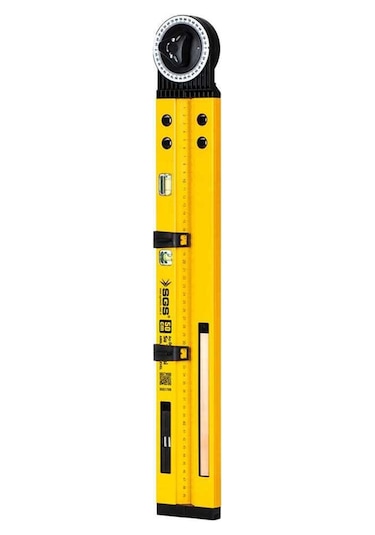 Sgs1708 Alüminyum Gövdeli Gönye Açı Ölçer Su Terazisi 50 Cm