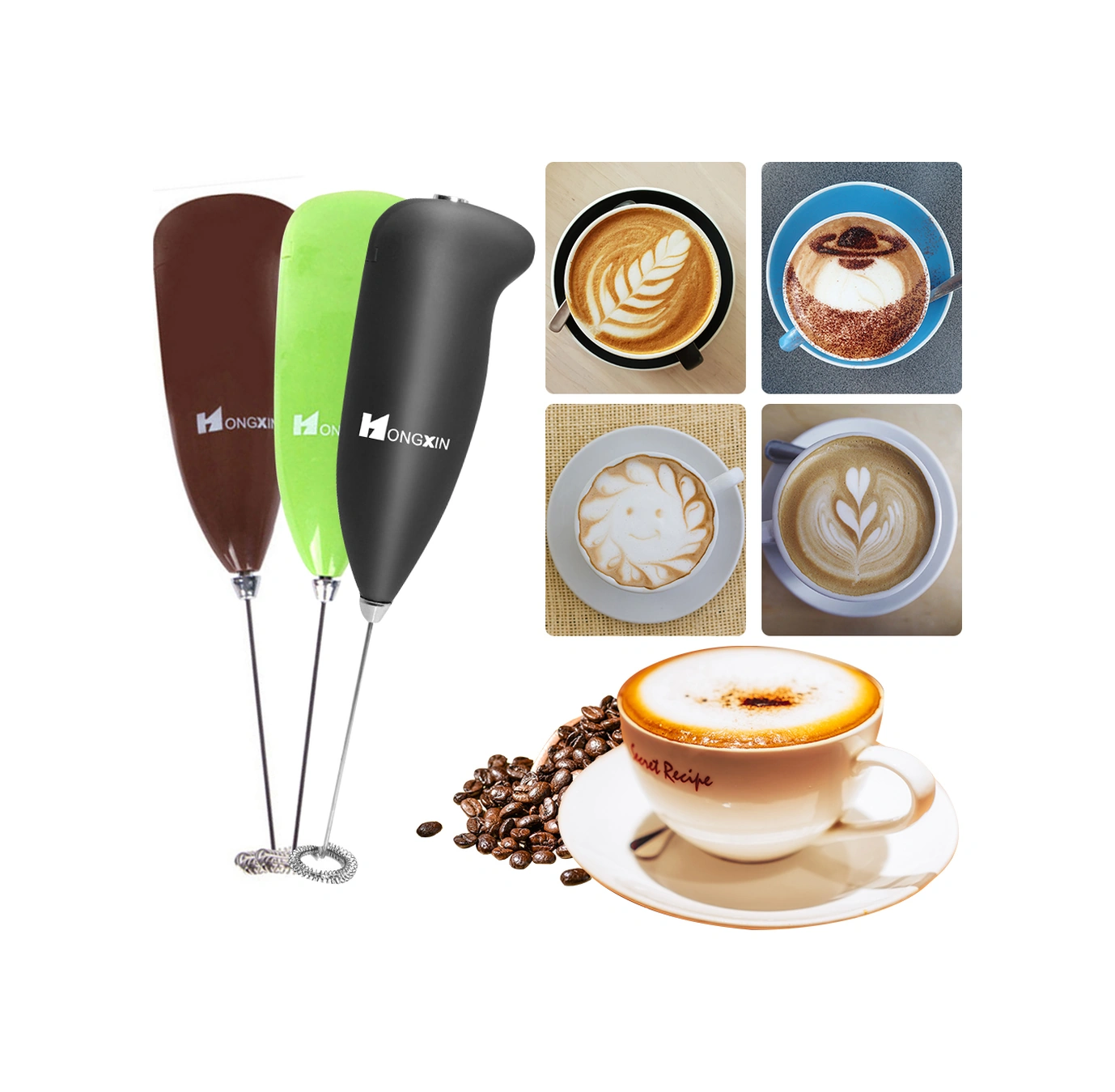 Youtek Kahve Rengi Elektrikli Süt Köpürtücü - Güçlü Motorlu, Profesyonel Latte/cappuccino İçin, Kolay Temizlenir Kahverengi