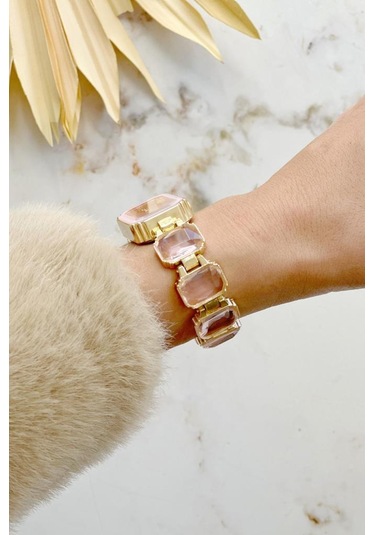 Aosta Pembe Gold Kadın Kol Saati Gold