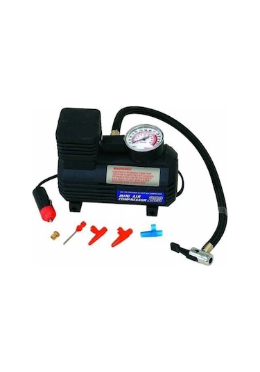 Araba Oto Araç Lastik Şişirme Pompası Hava Kompresörü 250psi 12v Volt Şişirici Kompresör Pompa Seti
