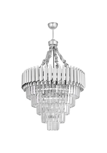 Palmira 55'lik Kristal Taşlı Lüks Avize - Gümüş-yaldız Gümüş Yaldız