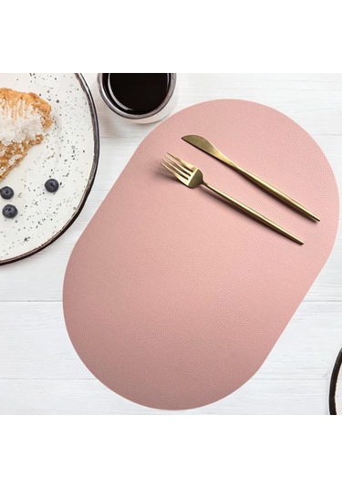 Suntek Yemek Masası Placemat Süs Kaymaz Coaster Ev Masa Pembe Diğer