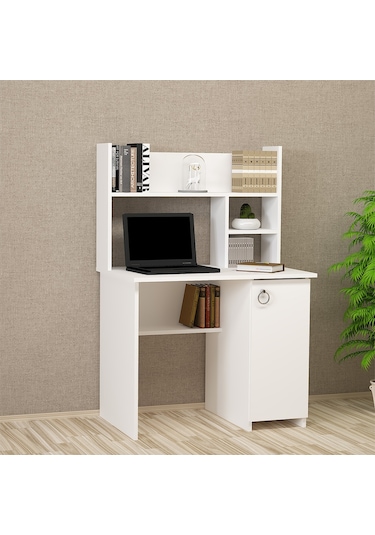 Kalenderdekor1 Kalender Dekor Lucas 90 Cm Çalışma Masası Lc01 Beyaz