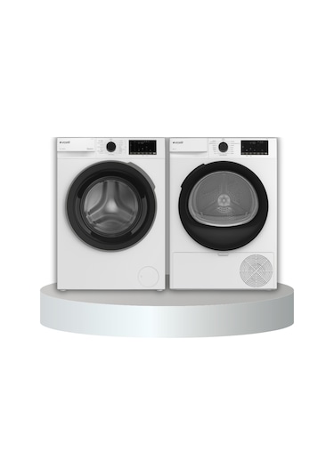 Arçelik 9120 DMX Çamaşır Makinesi - 901 KMX Kurutma Makinesi Beyaz Eşya Set