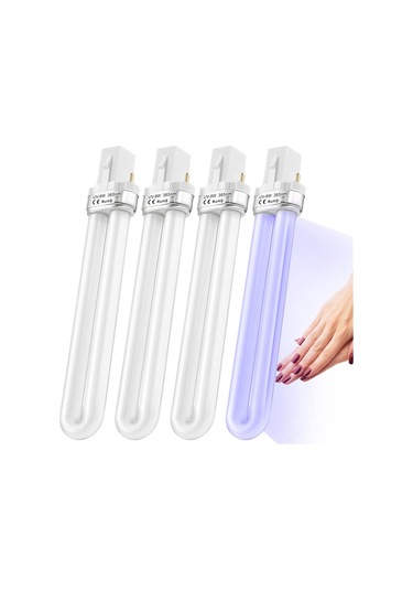 Xurunkeji Tırnak Sanatı Kurutma Makinesi Uv Lamba Işığı İçin 6'lı Yedek Elektronik 9w U Şeklinde 365nm Lamba Ampul Tüpü - Endüktans Ampulü Değil