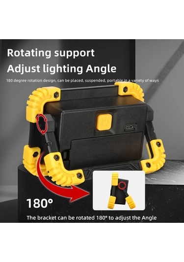Stil B 2 Adet Led İş Işığı, Usb Şarj Edilebilir, Taşınabilir Sel Işığı, 180 Dönebilen İş Alanı Aydınlatması, Zemin Lambası, Erişim Işığı, Çoklu Işık Modları, Kamp, Tamir, Garaj, Acil İş Işığı İçin