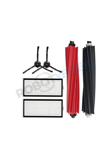 Roborock Q5 Pro, Q5 Pro Plus Uyumlu Yedek Fırça Hepa Filtre Seti-6 Parça