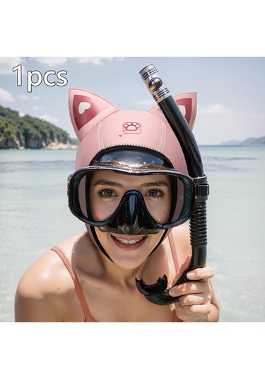 Suntek Dalış Başlığı Başlık Neopren Wetsuit Kapağı Pembe