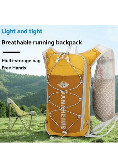 Fortunelane Gündüz/gece Spor Çantası: Su Geçirmez Nylon, Yansıtıcı, Su Bladder Uyumlu, Bisiklet İçin Çift Omuzlu - Gri Gri Gri