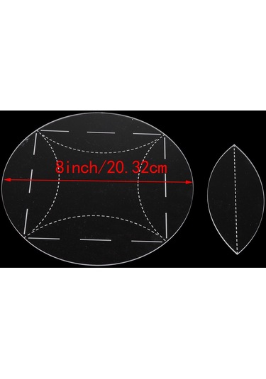 Suntek Kesme Kalıpları Dikiş Aleti 8 Inç Için Yeniden Kullanılabilir Şeffaf Kapitone Şablonu