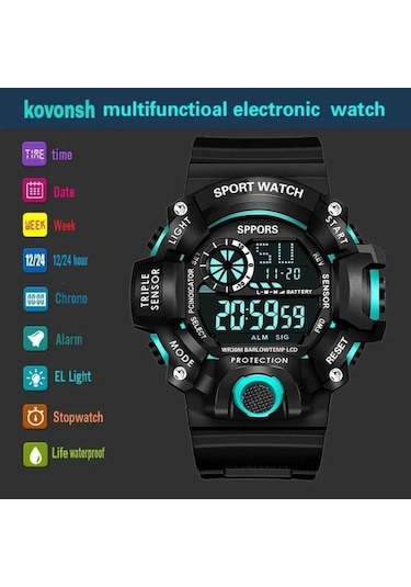 Yingfu Kahverengi Dijital Saat Siyah Ve Kırmızı Siyah