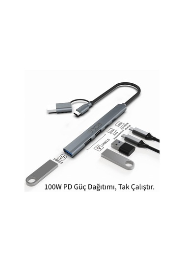 Inca Iutp-06t 15cm Tip-c+usb 1 Usb3.0+2 Usb2.0+ Pd100w
