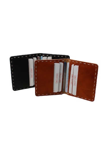 Clk Bizoon % 100 Hakiki Deri Dm Leather Minimal Cüzdan Kartlık 3011