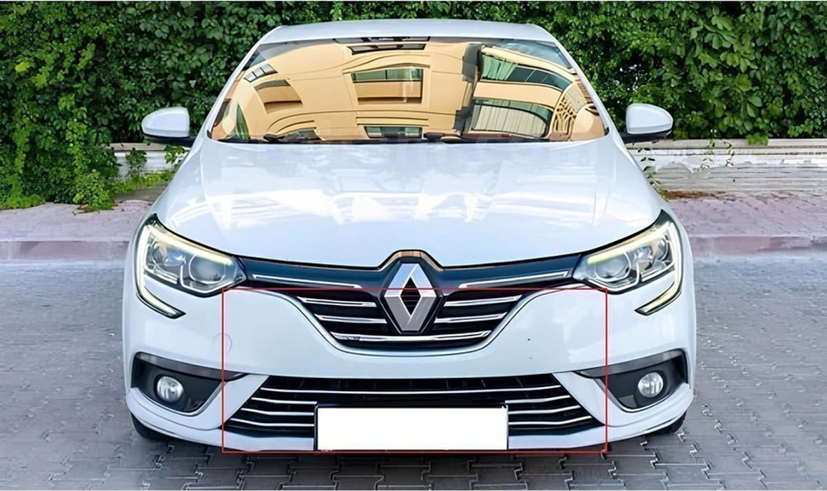 Ueskrom Renault Megane 4 Krom Ön Panjur Ve Ön Tampon Çıtası Set 2016-2020
