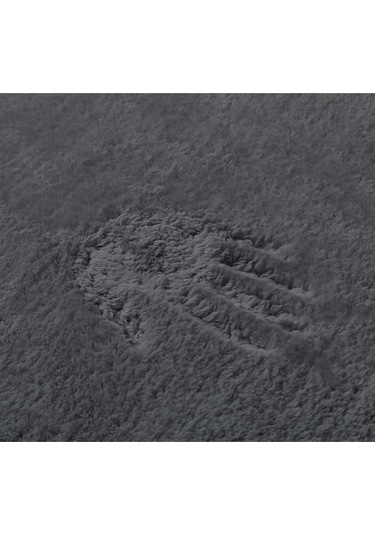 Elart Banyo Paspas Takımı 2li Kaydırmaz Tabanlı Peluş Antrasit