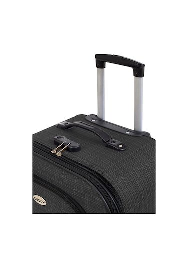 Gedox Büyük Ve Orta Boy Valiz Seti 4 Teker Kumaş Valiz Antrasit 1