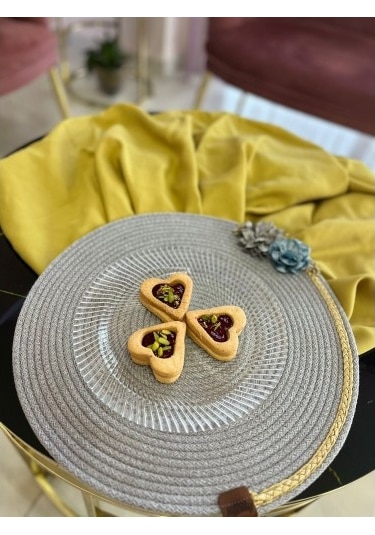 Decohandy 39cm Çiçekli Jüt Örme Supla Amerikan Servis Çok Renkli