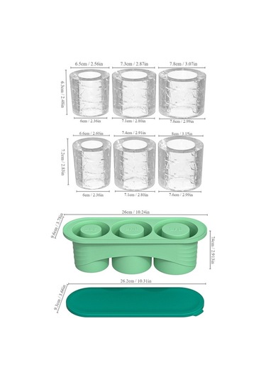 Novahub Tumbler İçin 40oz Buz Küpü Tepsisi, Kapaklı Ve Kutulu, Çok Renkli Buz Kalıbı, Kolay Doldurma Ve Çıkarma Çok Renkli