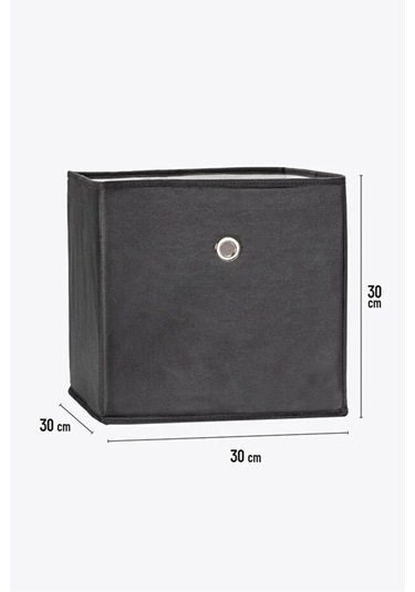 Dolap Içi Çamaşır Oyuncak Düzenleyici Kapaksız Saklama Kutusu Organizer 30x30x30 Cm 1 Adet Gri-beyaz