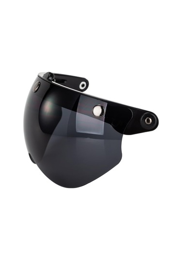 Evrensel Motosikletler Retro Pilotstyle Standart 3 Snapbutton Visors Açık Yüz Kask Rüzgar Kalkanı T Beyaz - Pembe