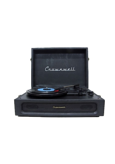 Crownwel 03 33-45-78 'Lik Plak Çantalı Bluetooth Pikap Siyah