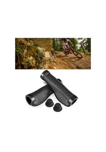 Samdoo Dağ Bisikleti Ergonomik Tutamak, Kauçuk-alüminyum, Kaymazsız, Kol Yorumu Azaltan, 2.2cm Kalibre, Kolay Kurulum Bisiklet Aksesuarı