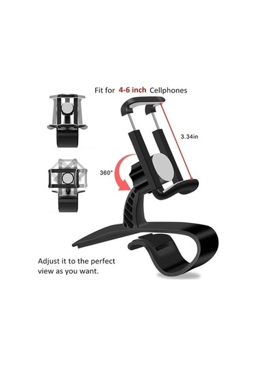 Pazly Araç İçin Uygun 360 Ayarlanabilir Telefon Tutucu Standı, 6,5-4 İnç Hud - Rx -