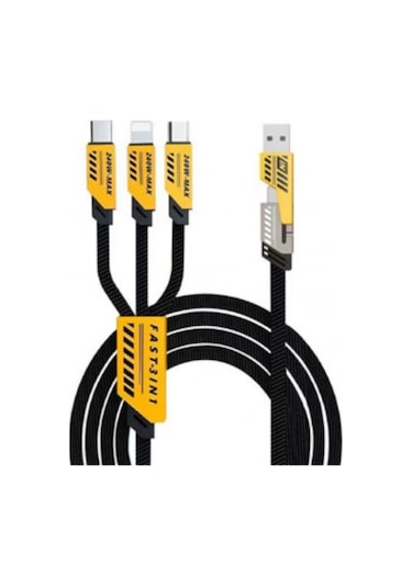 Platoon Pl-8917 240w 4in1 Hızlı Şarj Kablosu Type-c / Lightning / Micro Usb / Usb-a Destekli