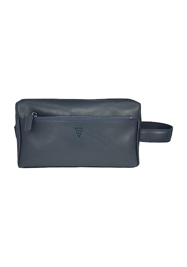 Çanta Yurdu Hakiki Deri Ca251 Dopp Kit El Çantası Lacivert Lacivert
