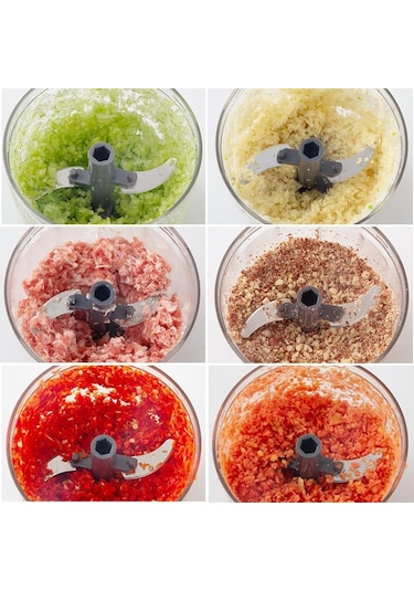 Teltree El İle Sarımsak Dilimleyici - 500ml Büyük Hacimli, Üç Bıçaklı, Zencefil Ve Soğan İçin De Kullanılabilir, Temizliği Kolay Mutfak Aleti Gri Gri