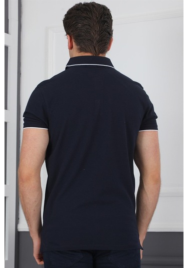 T8579 Dewberry Erkek T-shırt-lacivert Lacivert