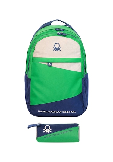 United Colors Of Benetton Color Blocking Erkek Çocuk Çanta Seti - Yeşil Yeşil