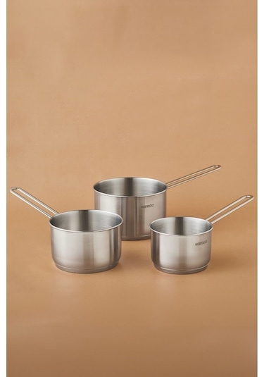 Karaca Fiorino İndüksiyon Tabanlı Çelik 3 Parça Mini Sütlük/Sosluk Set