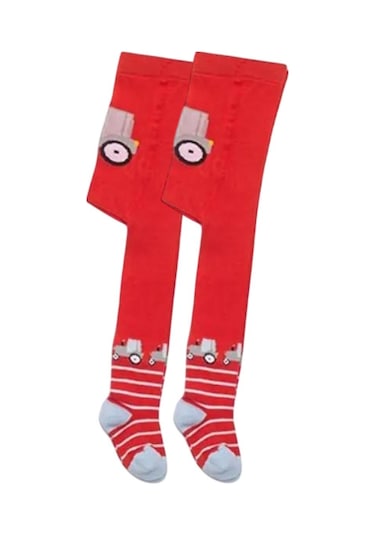 Defne Baby Bebek Külotlu Çorap 012-21 Kırmızı-mavi Kırmızı - Mavi