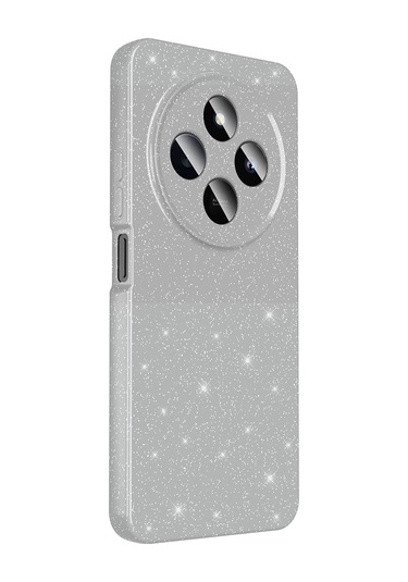 Redmi 14c 4g Kılıf Kamera Korumalı Simli Lüks Tchs Koton Kapak - Siyah Siyah