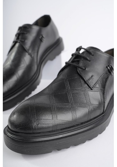 Muggo Rodilla Garantili Klasik Hakiki Deri Bağcıklı Ortopedik Erkek Casual Ayakkabı Siyah Muggo Rodilla Garantili Klasik Hakiki Deri Bağcıklı Ortopedik Erkek Casual Ayakkabı Siyah