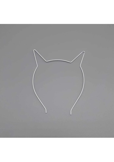 Kedi Kulak Esnek Metal Renkli Taç Seti 4 Adet Çok Renkli