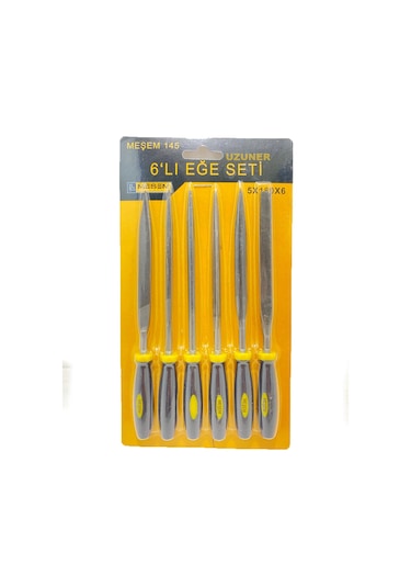 Meşem Mini Eğe Seti Takımı Çeşitli Uçlu 6 Parça 5X180X6