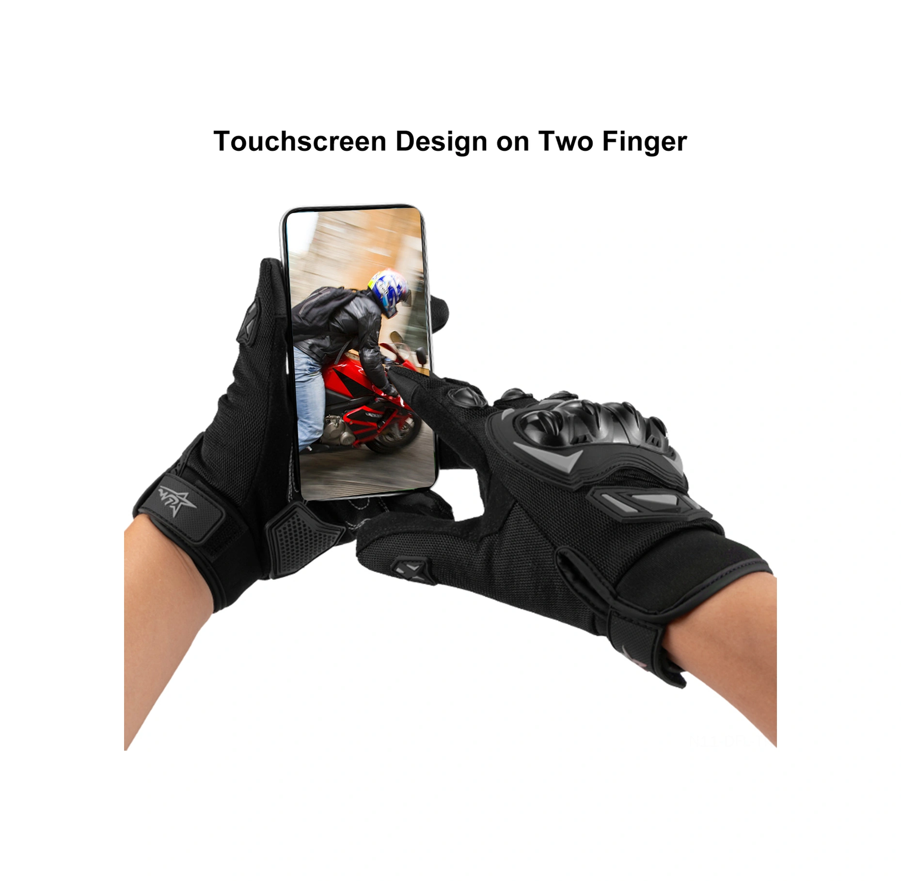 Dofolink Motorcycle Sürekli Kullanıma Uygun Siyah-kırmızı Dokunmatik Ekranlı Kaymazlı Dayanıklı Sürüş Eldiveni Xl