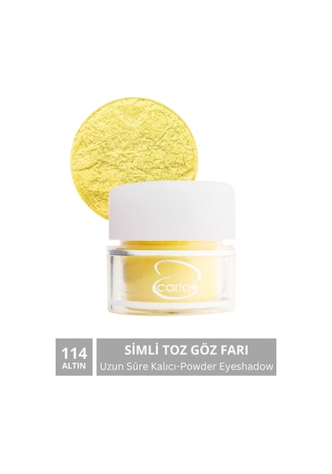 Carla Toz Göz Farı Altın Powder Eyeshadow Gold 114