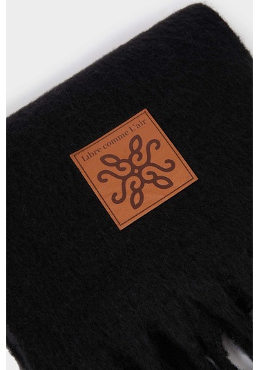 Defacto Kadın Dokuma Etiketli Atkı F3427ax25wnbk26 Siyah