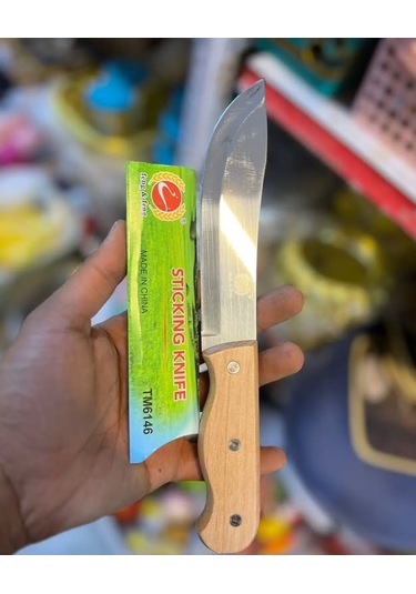 Paslanmaz Çelik 27 Cm Ahşap Saplı Feng Feng Mutfak Doğrama Kesme Bıçağı Çok Amaçlı Tm6146