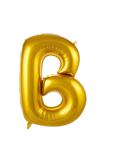 Folyo Harf Balon Gold Renk 40 İnc 100 Cm Helyum Uyumlu B