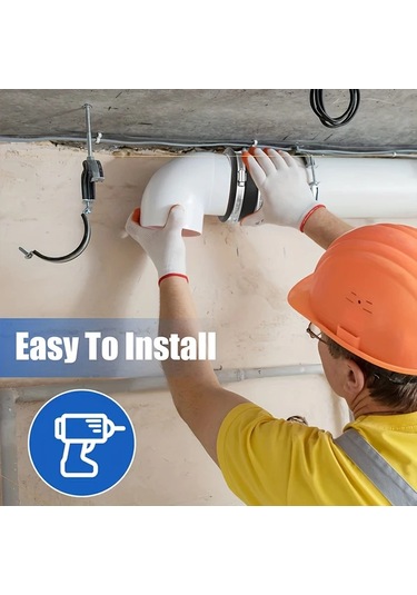 Lumaworld 3 Adet Plastik Toz Toplama Hortumu Paslanmaz Kelepçeli Bağlantı Adaptörü