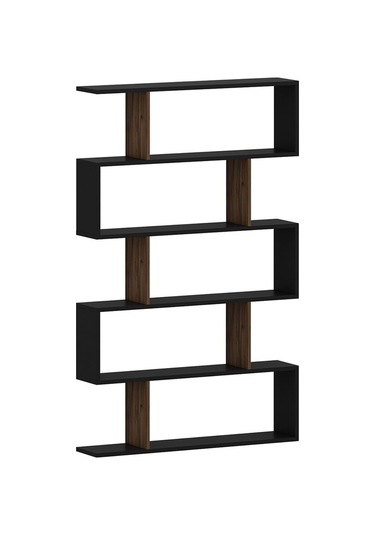 Core Kitaplık - Siyah / Ceviz