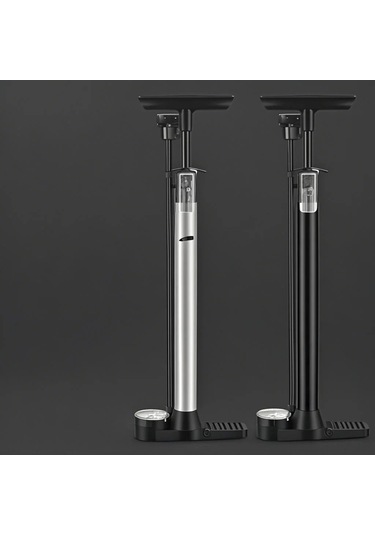 Suofeng West Bıkıng 140psı Yüksek Basınçlı Fren Çevresi, Bisiklet-elektrikli Araba Topu İçin Dikey Pompa, Manometreli, T Tipi Kolu, Katlanabilir Taban, Amerikan-fransız Valfi Gümüş